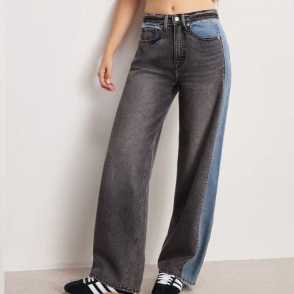 BRAND NEW GOOD AMERICAN GOOD LOW RISE BAGGY JEANS SIZE 2